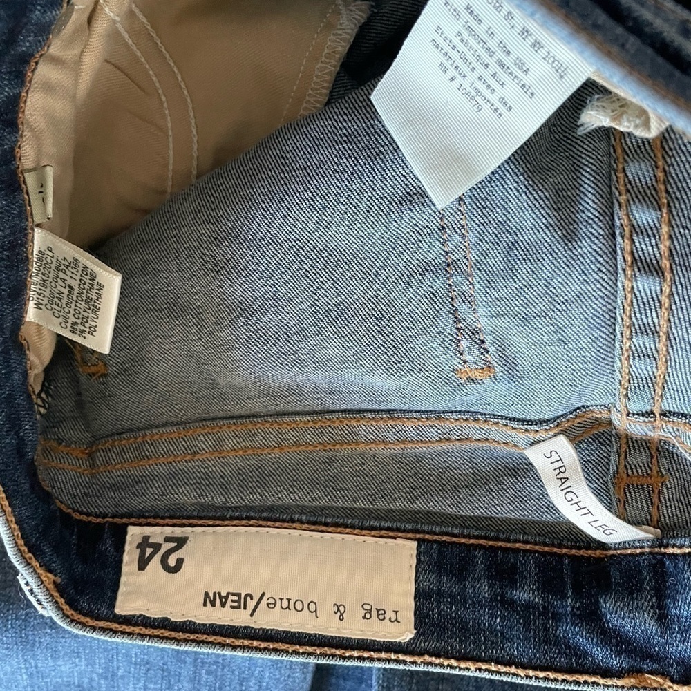 Rag & Bone straight leg jean. Washed but have never worn worn. - Picture 6 of 6